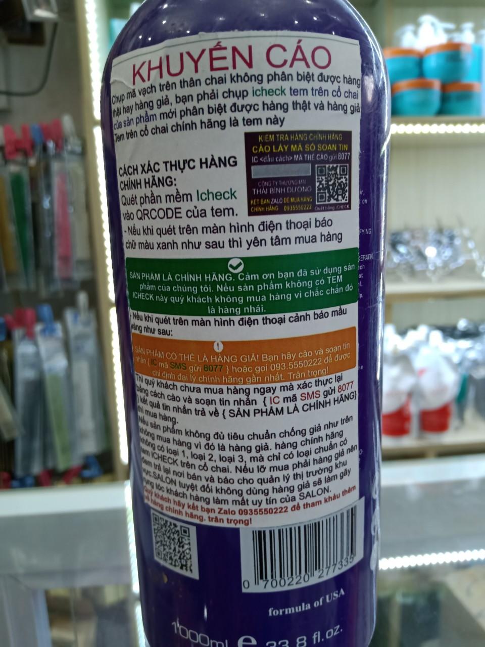 KERATIN COMPLEX NANO TÍM 1000ML