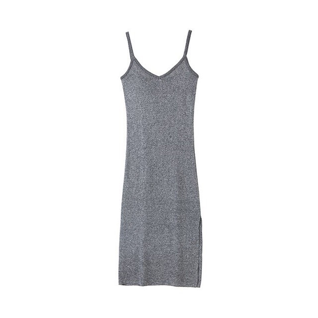 (ảnh thật) Váy 2 dây body xẻ tà 1 bên sang chảnh