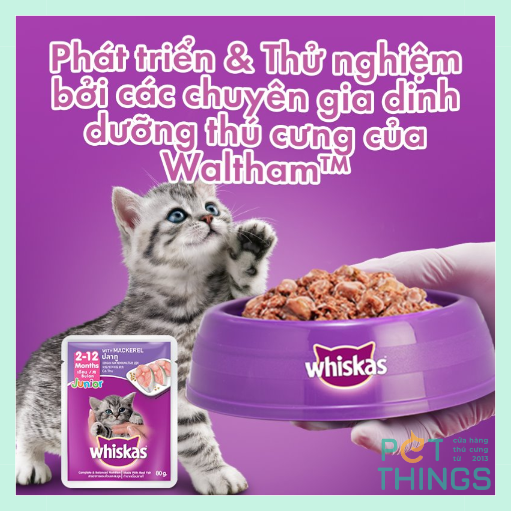 Pate Cho Mèo Whiskas Thái Lan 80g