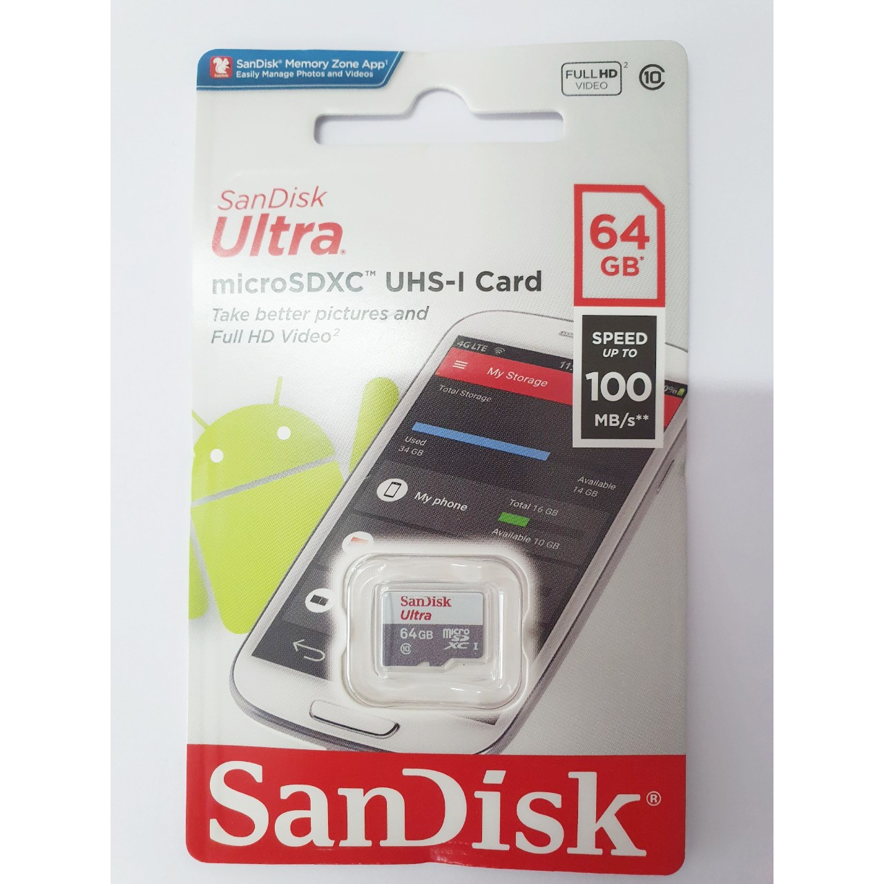 Thẻ Nhớ MicroSDXC SanDisk Ultra 64GB 100MB/s