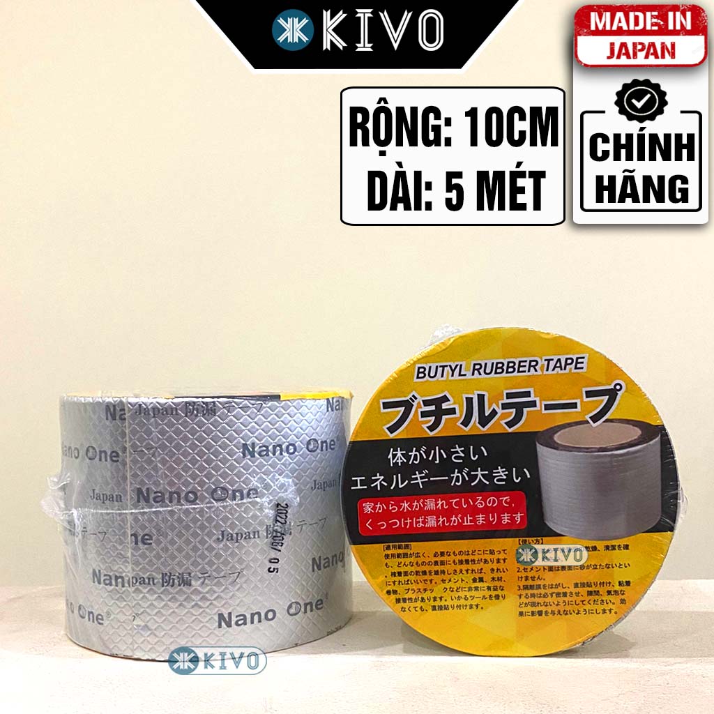 Adhesive tape waterproof Japan butyl rubber tape wall stickers, roof corrugated-tape adhesive dột roof corrugated-adhesive tape waterproof multi-function super adhesive for poker bamboo shoots, wall, for wood water tank Kivo