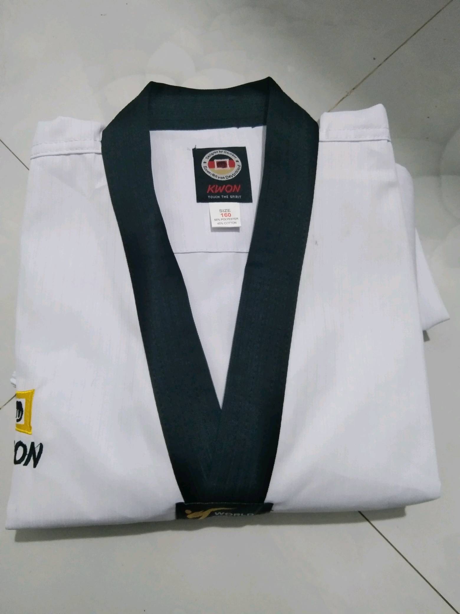 Võ phục Kwon TAEKWONDO vải sọc xương cá