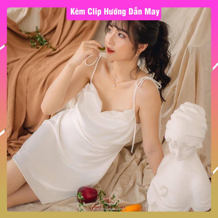 V006_Rập giấy đầm cổ đổ xếp li ngực (Có hướng dẫn)