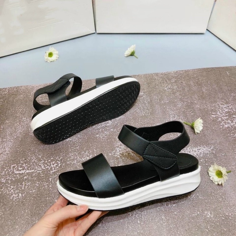 Giày Sandal Đế Xuồng Quai Dán 3cm 4162
