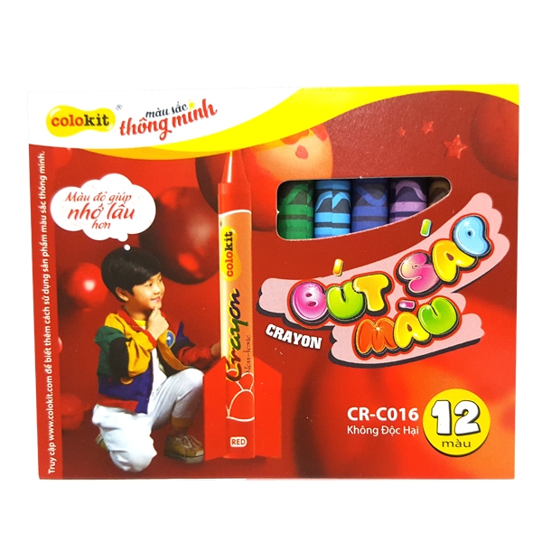 Sáp màu colokit cr-c016 - 12 màu