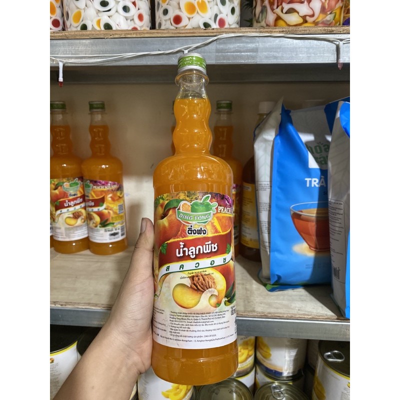 Siro Ding Fong đào vải bạc hà 750ml