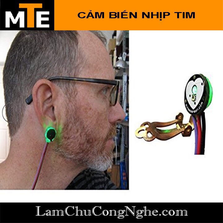 Mạch cảm biến nhịp tim Pulse sensor kèm phụ kiện - Module Arduino