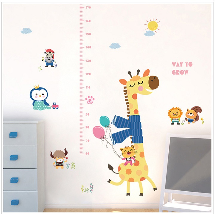 Decal đo chiều cao cho bé Way to grow