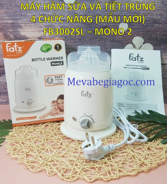 (FREESHIP ĐẾN 50k) Máy hâm sữa 4 chức năng FATZ Fatzbaby FB3002SL - Mono 2 (Công nghệ Hàn Quốc) MGF
