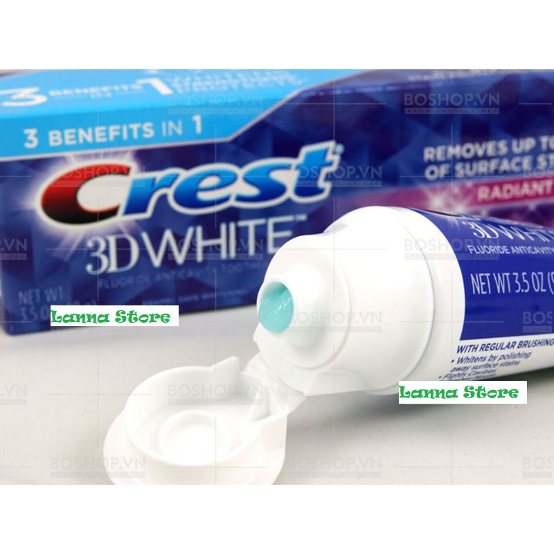 [HCM][HOT]Kem đánh răng Crest 3d White Radiant Mint 116 gram - Mỹ