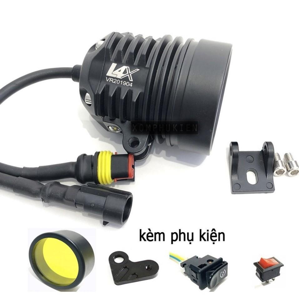 Đèn Pha Led trợ sáng L4x + TẶNG Công Tắc On/Off dành cho Xe Máy,Moto,Oto Siêu Sáng, độ sáng 4000K đẹp từng chi tiết