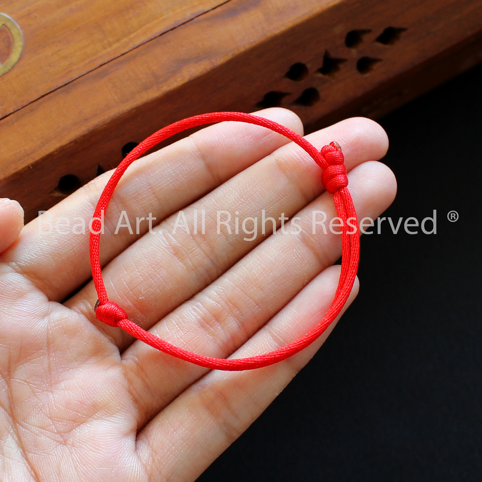 Vòng tay chỉ đỏ handmade, vòng tay phong thuỷ, trang sức, chuỗi hạt - bead art