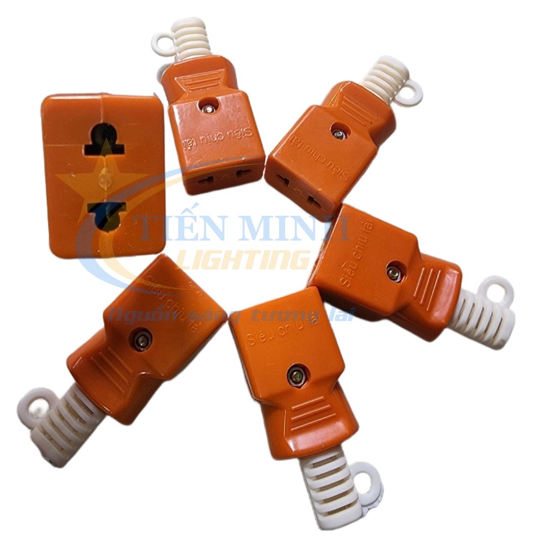 Phích cắm cái (phích nối âm) chịu tải 6000W, lõi sứ chịu nhiệt, vỏ nhựa bền, chống va đập tốt