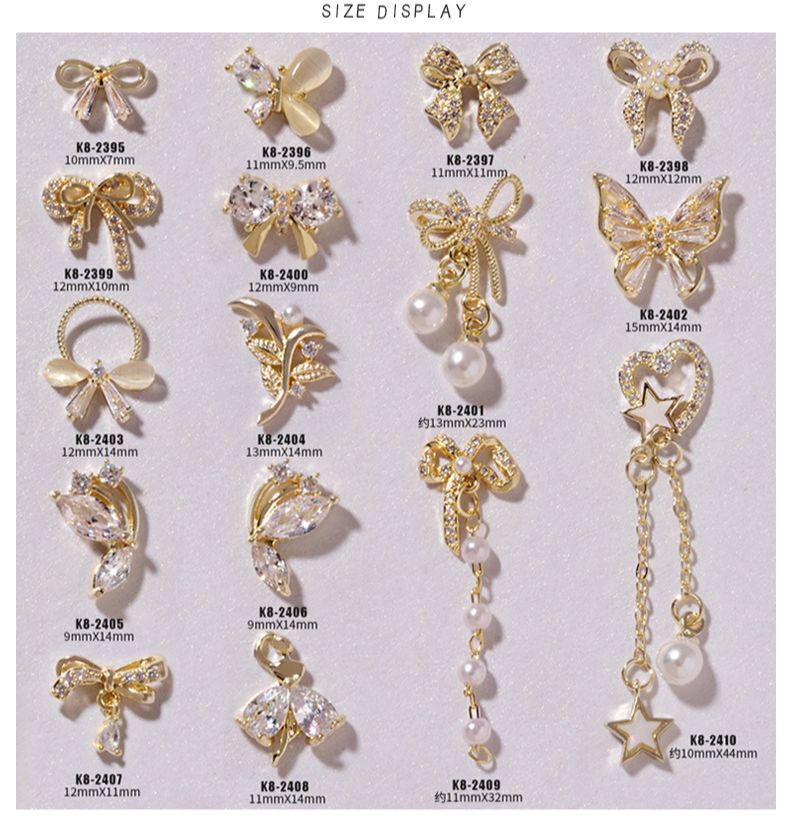 Charm nail, charm bướm, phụ kiện đá trang trí móng cao cấp