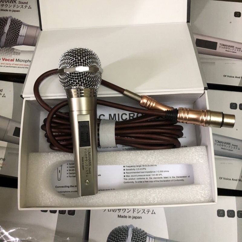 Mic có dây tomahawk japan hút giọng, hát nhẹ, hỗ trợ chống hú tốt dây chống xoắn có dây