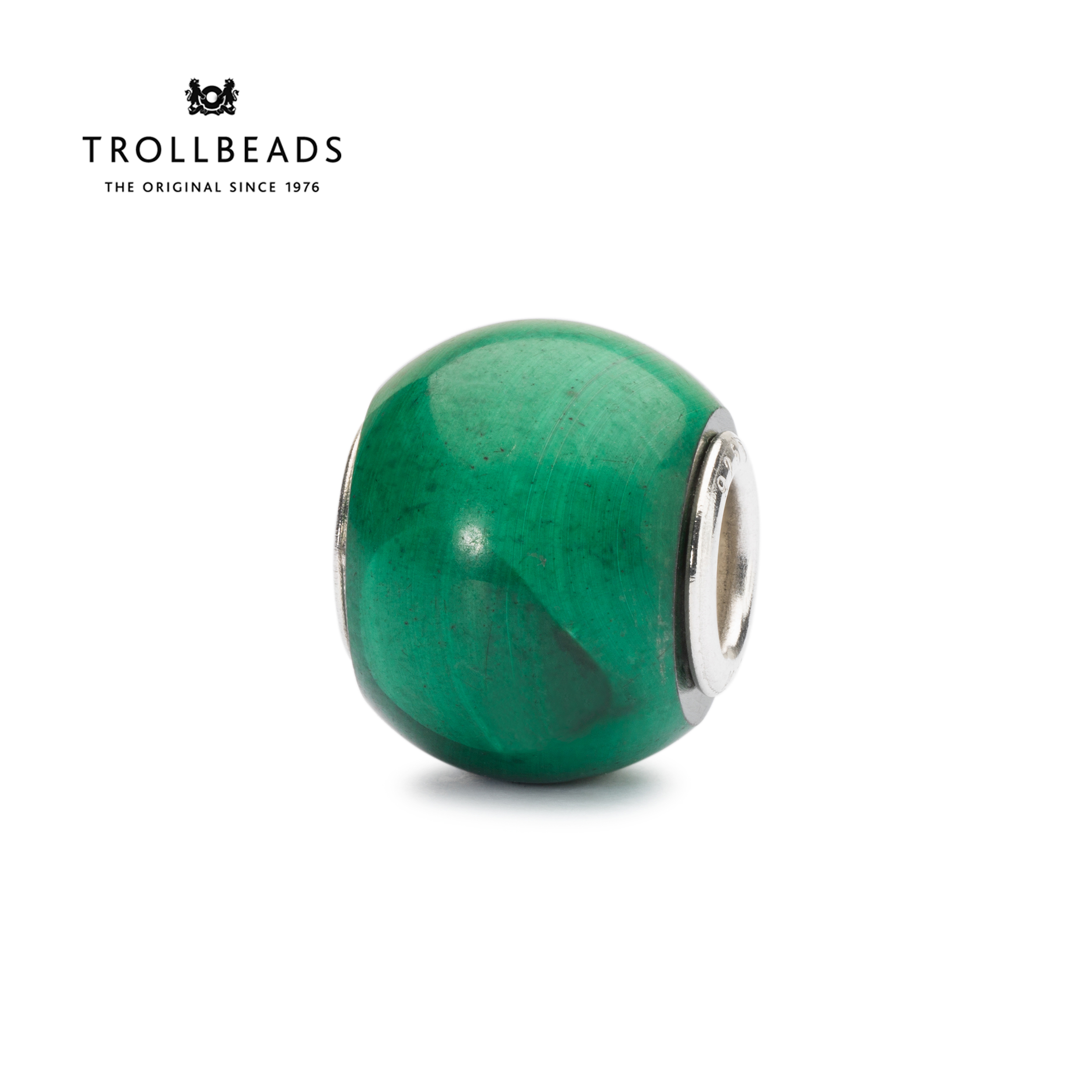 TROLLBEADS Đá Quý Tự Nhiên Round Malachite