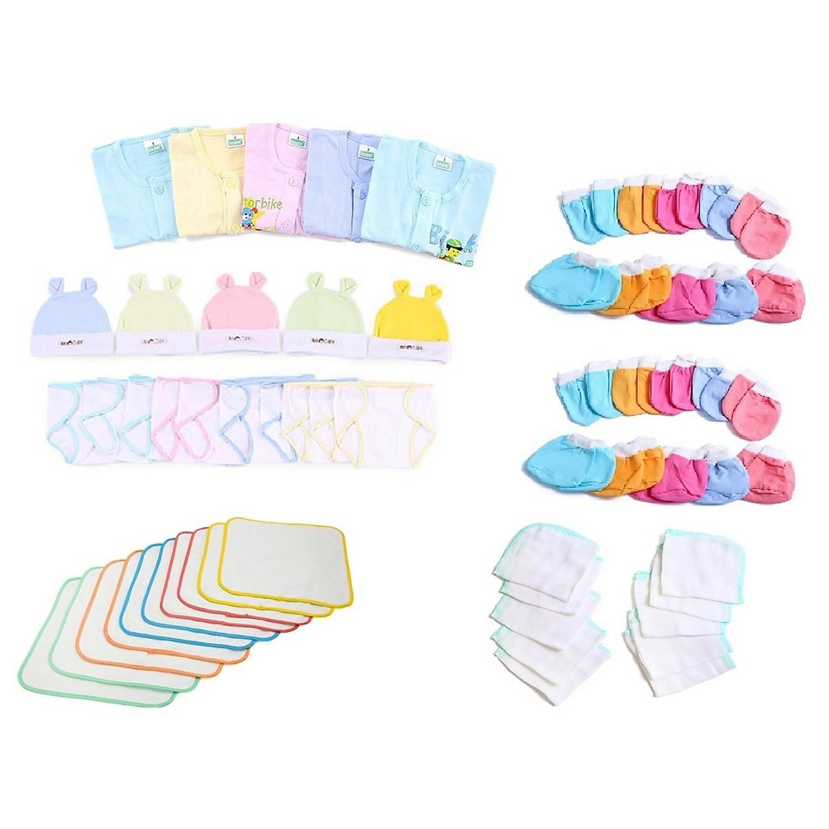 Trọn bộ sơ sinh cho bé từ 0 - 4 tháng tuổi - set 60 món