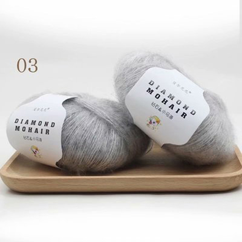 Mohair sợi crochet phụ nữ khăn khăn choàng len chủ đề handmade diy 0.9mm x 260