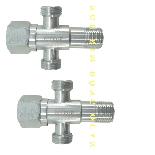 Combo bộ 2 van t cầu chuẩn inox 304, t cầu , van giảm áp 2 ngã, van ba ngã nhà vệ sinh, van bồn cầu,van t chia nước cho vòi xịt vệ sinh và bồn cầu inox 304 t cầu đẹp