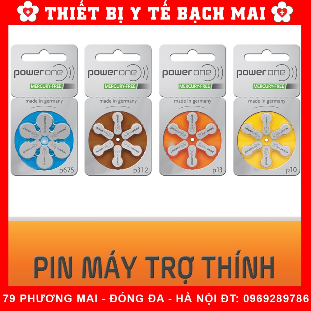 Pin Máy Trợ Thính Các Loại P13, P675, P312, P10 - Đức [Vỉ 06 Viên] - Pin P675