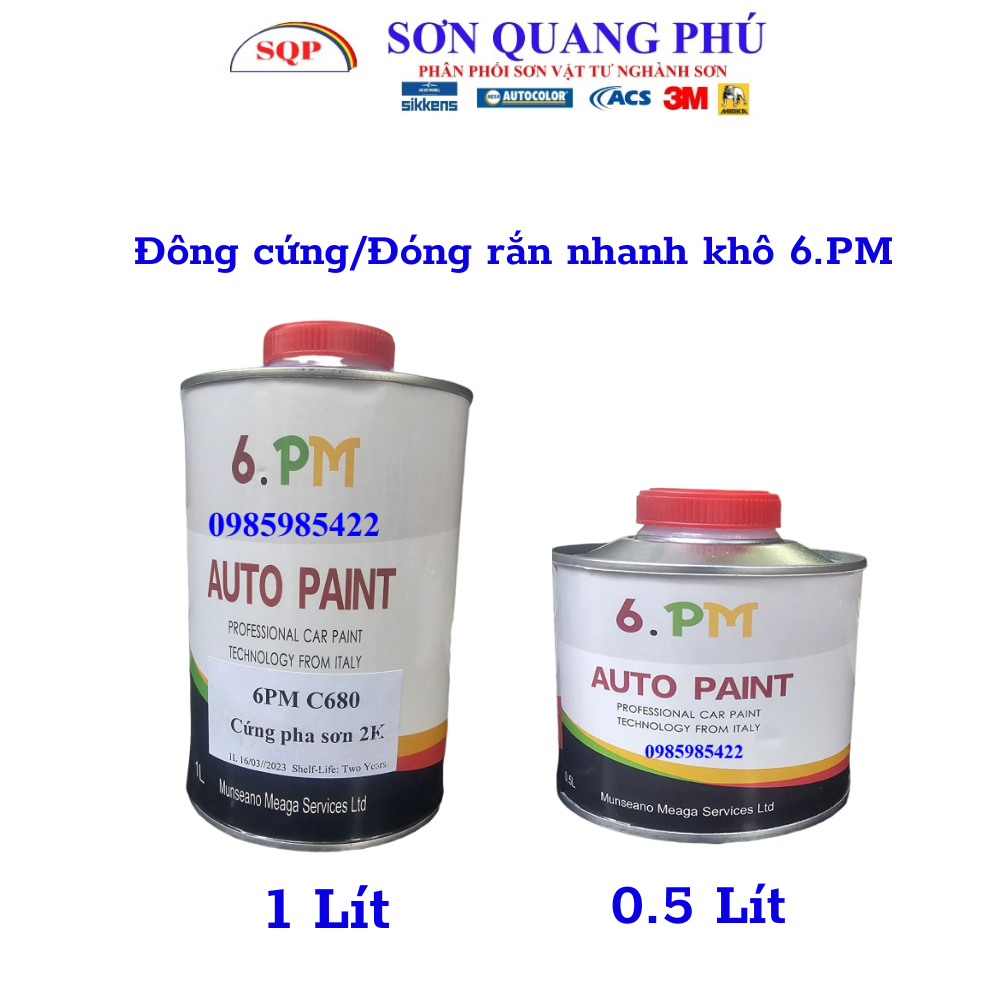 Chất đông cứng giá rẻ 6.pm đóng rắn 2k cho sơn 2k và dầu bóng 2k sơn lót 2k, keo cứng, chất làm khô sơn- lon 500g 1000g sonquangphu422