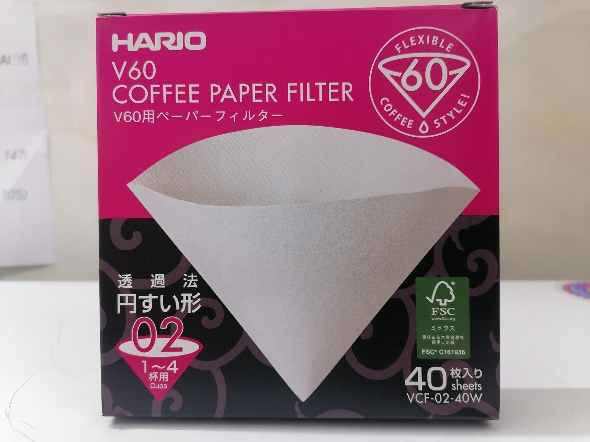 [HỘP 40 cái – TRẮNG] GIẤY LỌC CÀ PHÊ [Japan] HARIO V60 (Bleached) Coffee Paper Filter