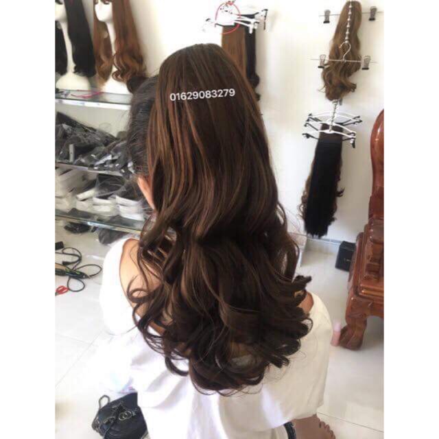 Tóc giả nữ đẹp ❤️FREESHIP❤️ Giảm 5k khi nhập [ TOCGIA5K]- Tóc giả ngoặm xoăn lửng P103