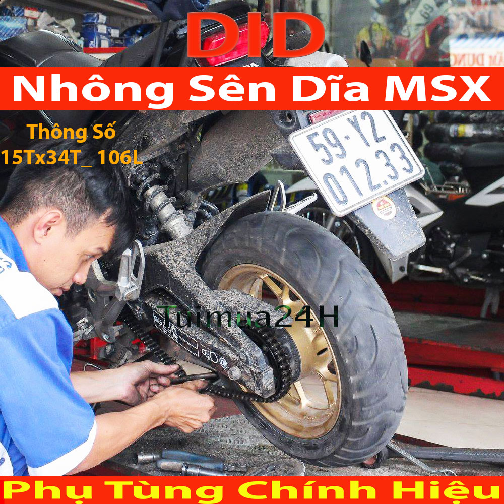 Nhông sên dĩa xe MSX 125 – Sên 10ly DID HDS