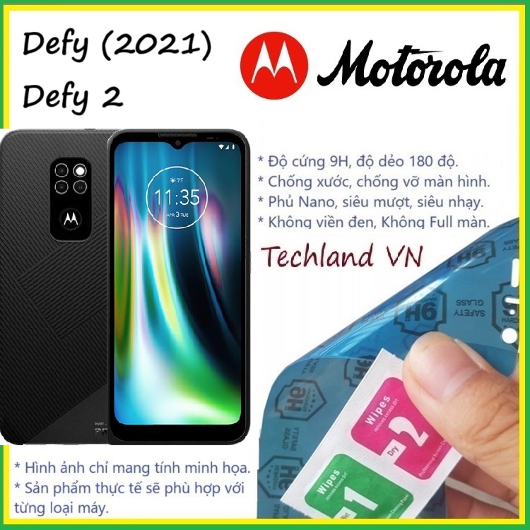 Cường Lực Phủ Nano Motorola Defy / Defy 2 / Defy 2021 - Trong Suốt, Không Full Màn, Không Viền Đen