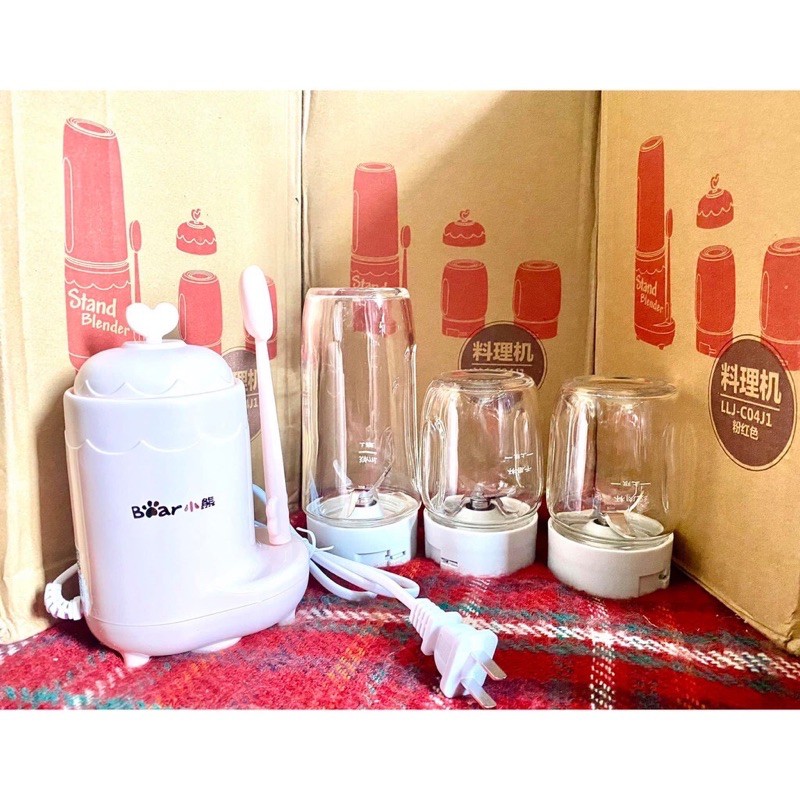 Máy xay ăn dặm 3 cối thủy tinh Bear