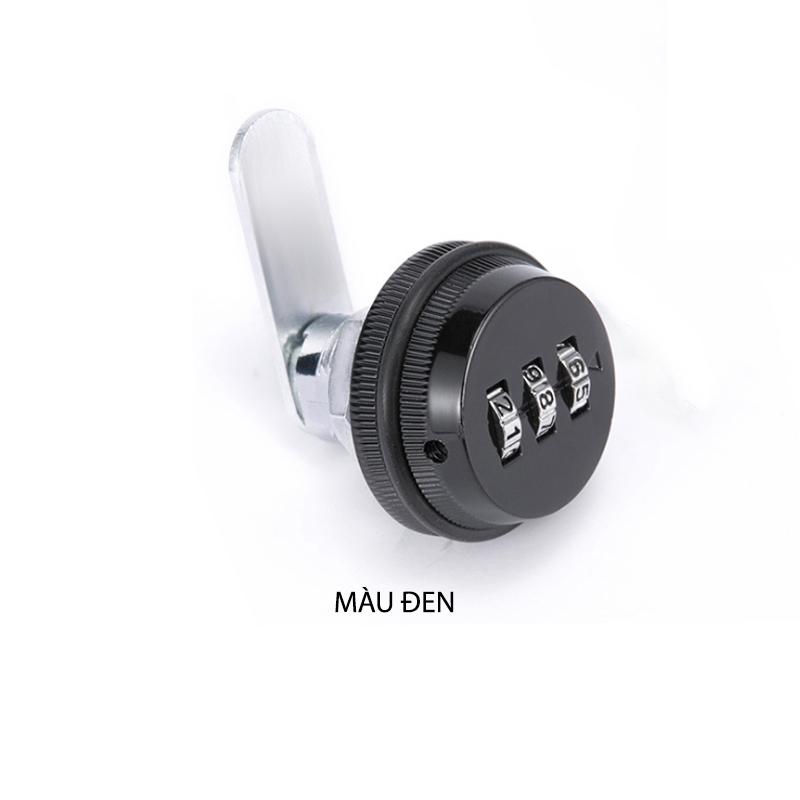 Khóa số KS9503 cho ngăn kéo bàn dài 20mm, tủ với 3 mã số có thể thay đổi được, bằng hợp kim