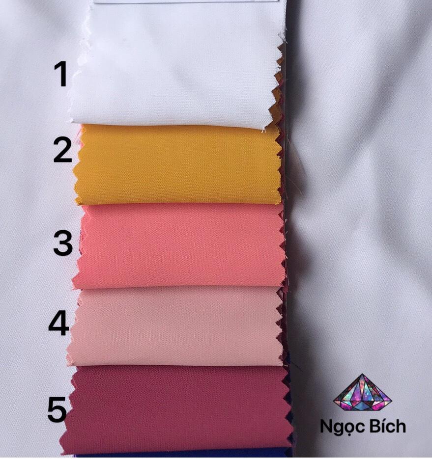 Vải lụa ngọc bích, đẹp, độc lạ (35 màu) MS650