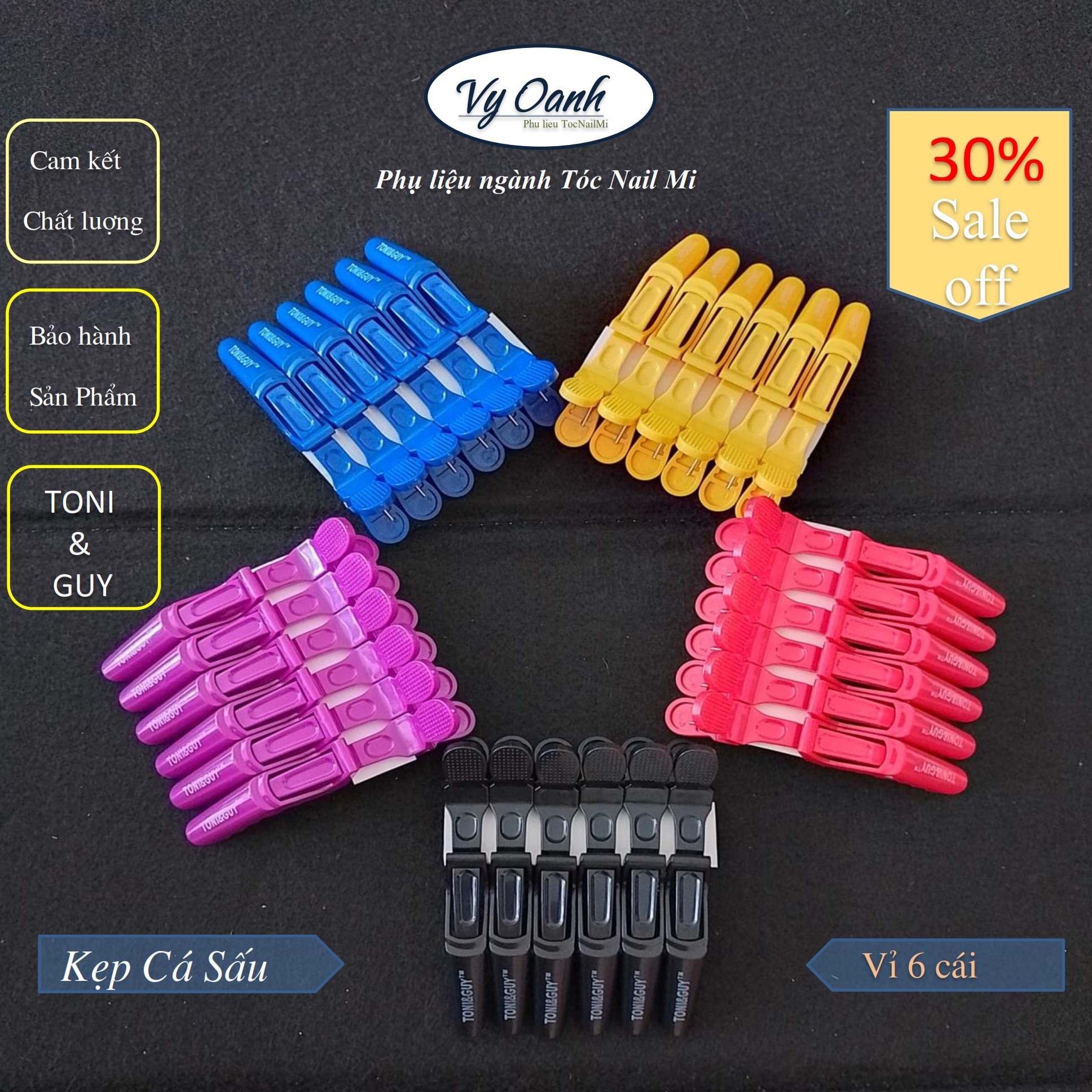 Kẹp Cá Sấu Toni & Guy, Kẹp Mỏ Vịt Chia Tóc
