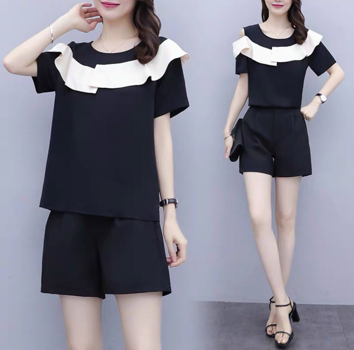Set bộ đồ nữ big size có size 80kg ngắn cực xinh cho các nàng