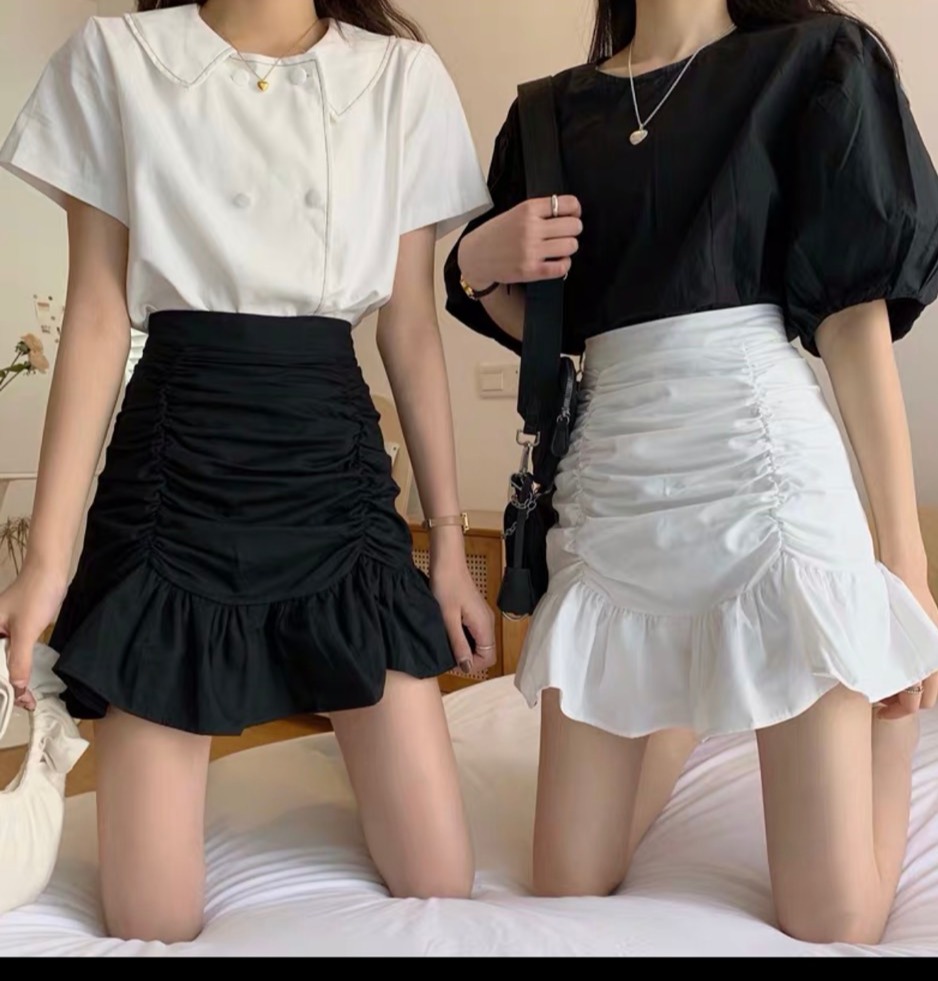 Chân váy đuôi cá cạp cao phối nhún, sản phẩm có mẫu mã đa dạng, mang lại cảm giác thoải mái cho ngươi sử dụng, cam kết sản phẩm y như hình