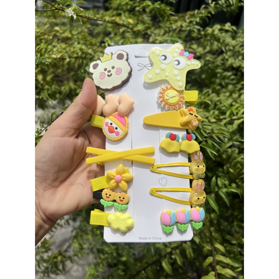 SÉT 14 KẸP TÓC CHO BÉ SIÊU XINH