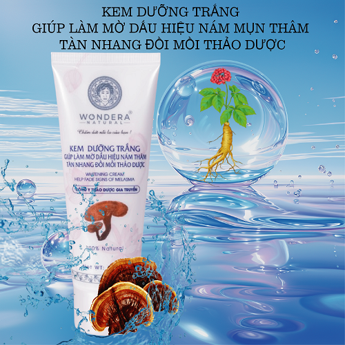 Kem dưỡng trắng giúp làm mờ dấu hiệu nám  thâm tàn nhang đồi mồi  thảo dược100G