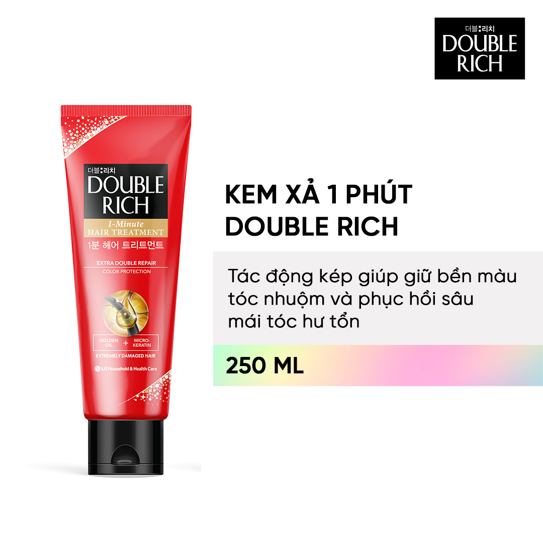 [LG Daily Beauty Official] Kem xả 1 phút Double Rich giúp tóc chắc khỏe bóng mượt