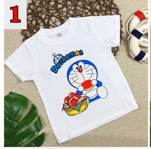 [HCM]Áo thun in hình Áo Thun In Hình Doraemon Trẻ Em Dễ Thương Vải Cotton thái S034 Greenshopct độc đẹp giá rẻ M1