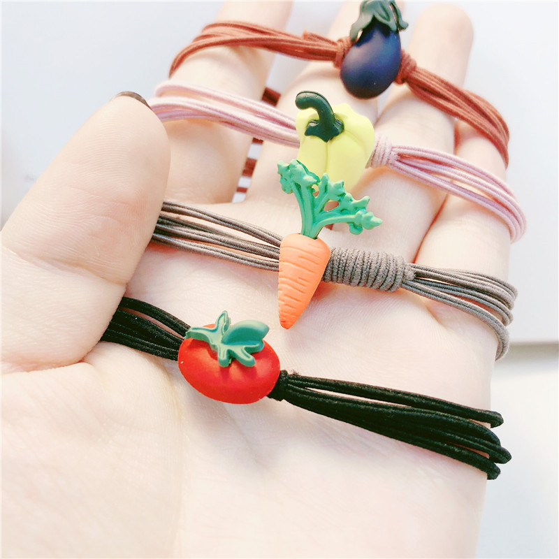 [ SET4 DÂY ] Dây buộc tóc, cột tóc Rau Củ Quả nữ đẹp cực