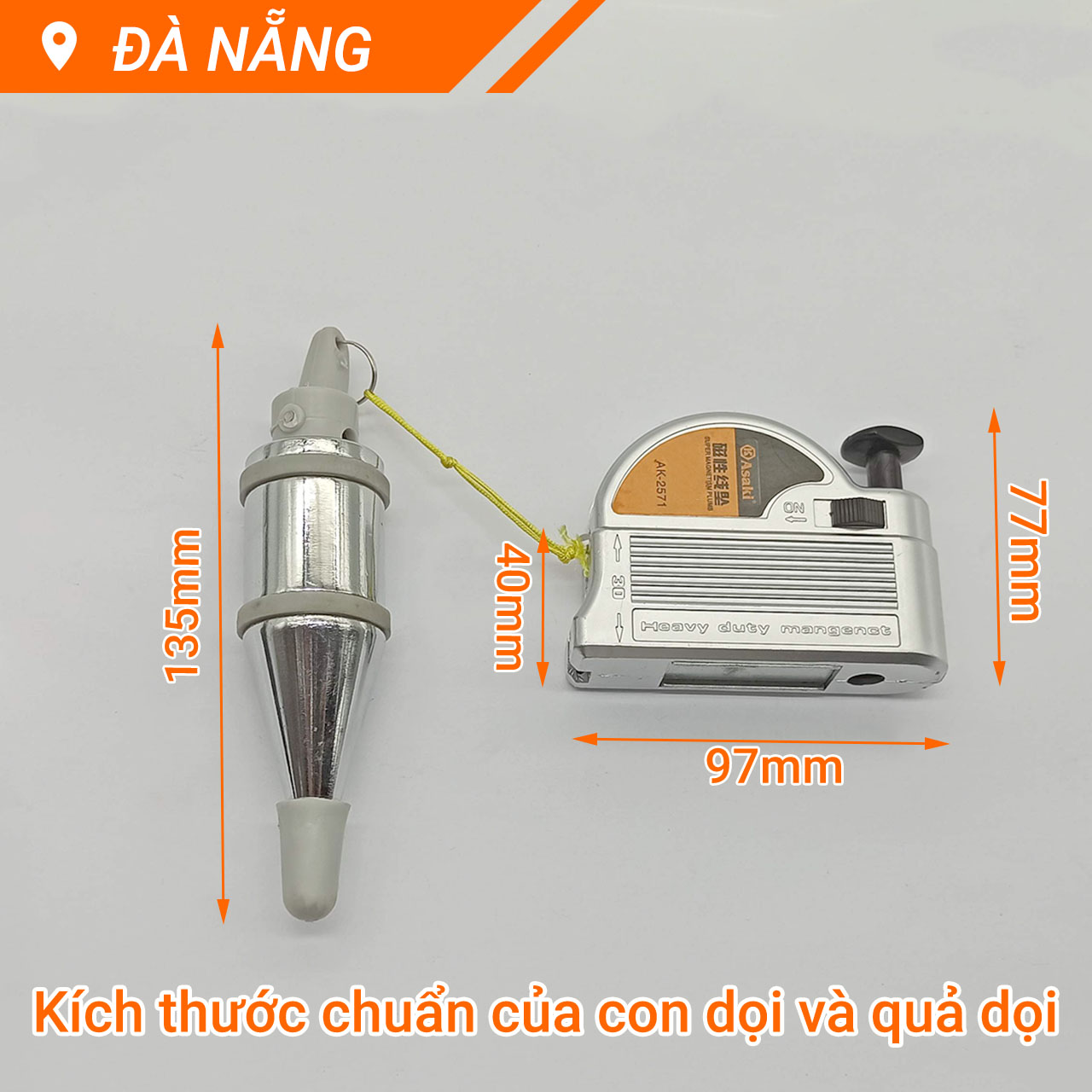 Quả dọi thăng bằng Asaki AK-2571, AK-2572 để gióng đường thẳng đứng