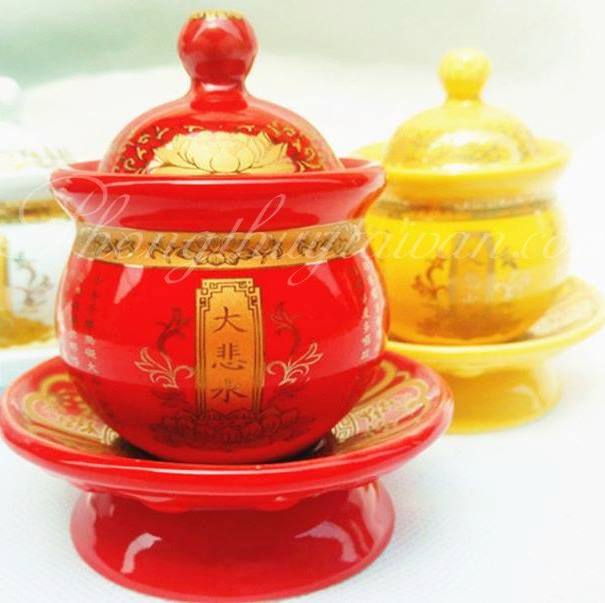 Chum ly nước có nắp Bàn thờ Phật (mẫu khắc kinh phật)