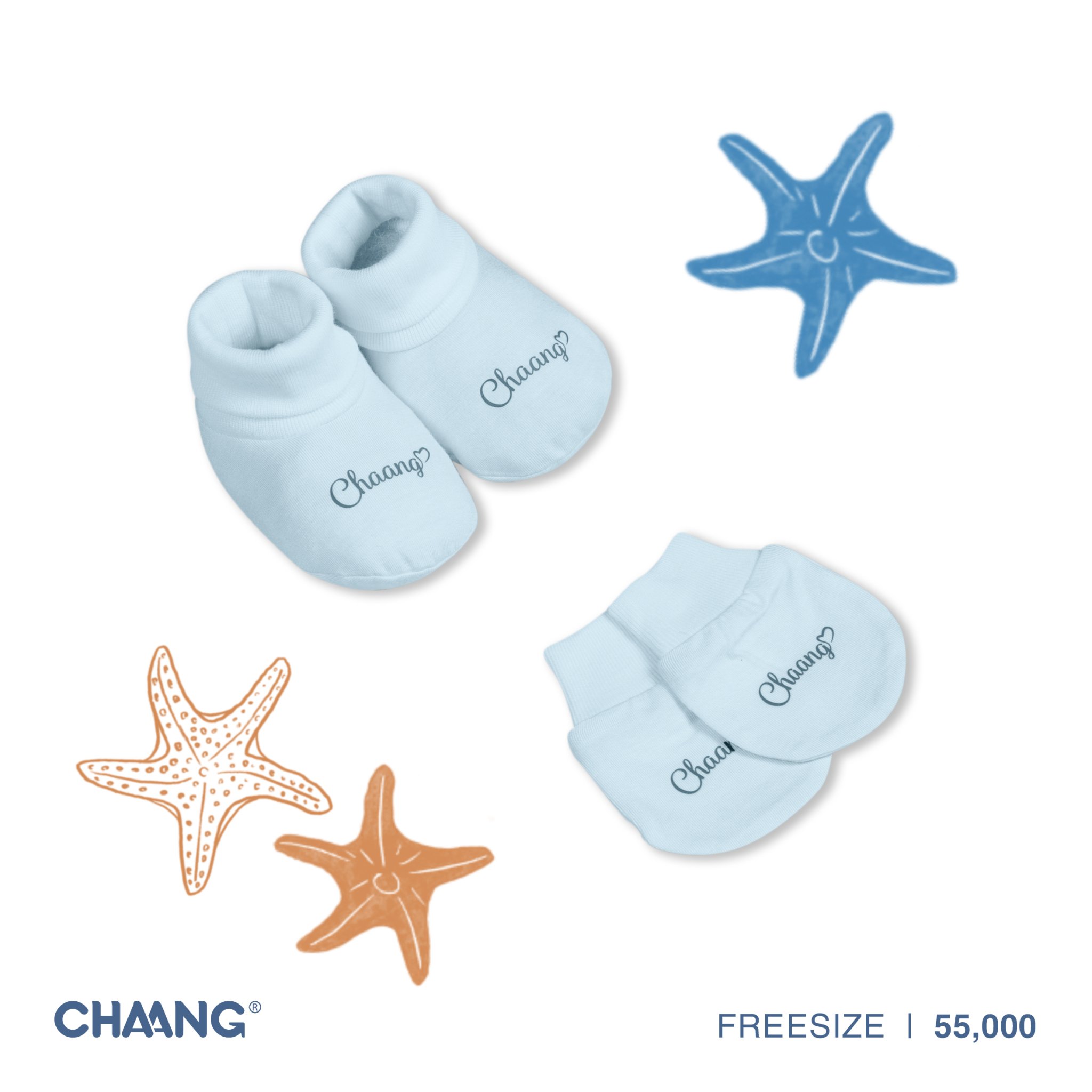 [CHAANG] Set bao tay bao chân sơ sinh Chaang