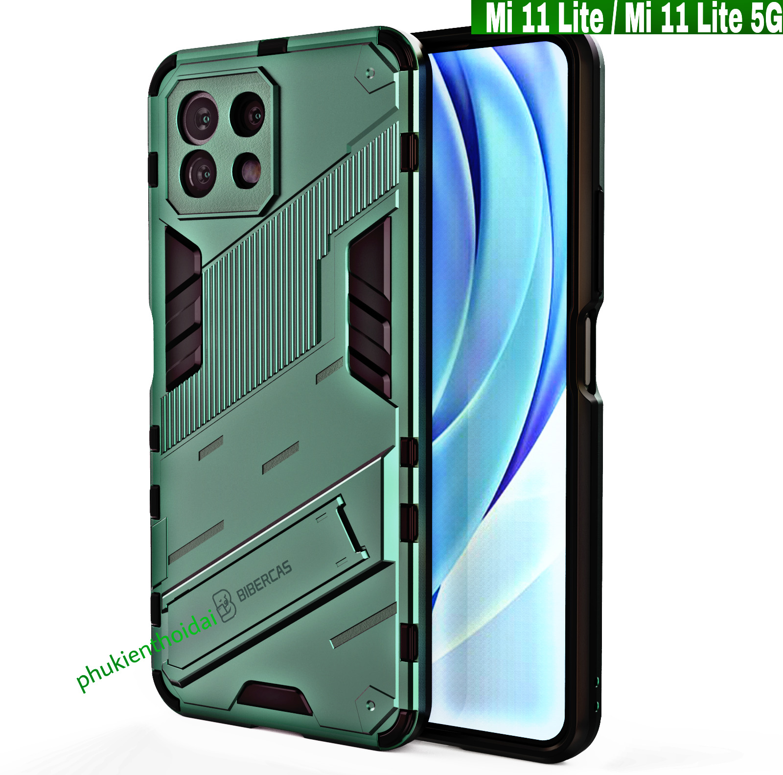 Ốp lưng Mi 11 Lite / Mi 11 Lite 5G IRON MAN VER 2 chống sốc giá đỡ xem phim cao cấp