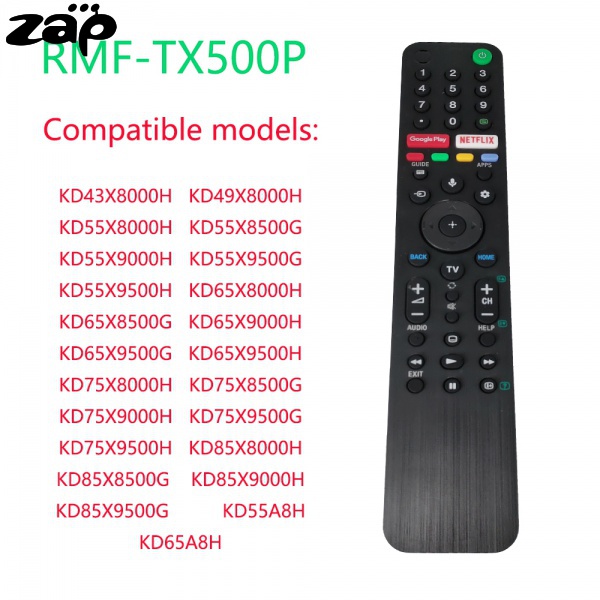 New replacement rmf-tx500p is suitable for sony tv remote control with voice control netflix google play can be compatible with rmf-tx310p