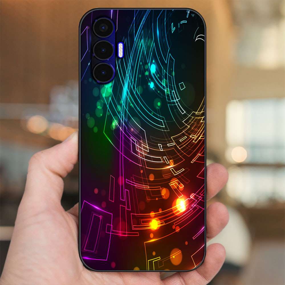 Ốp lưng Tecno Pop 5 viền đen in hình 3D Gaming Rực Rỡ