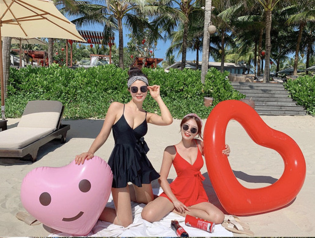 [HÀNG QCCC] BIKINI 1 MẢNH VÁY PHỐI BÈO