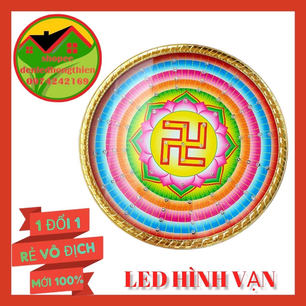 Đèn hào quang cơ và led, hình sen và hình vạn