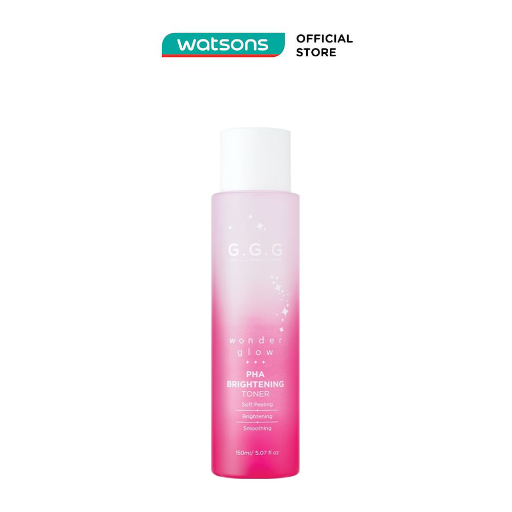 Toner ggg tẩy da chết dịu nhẹ sáng da wonder glow pha brightening 150ml