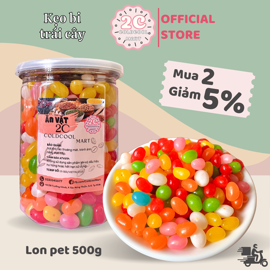 Kẹo bi trái cây 500g coldcool mart